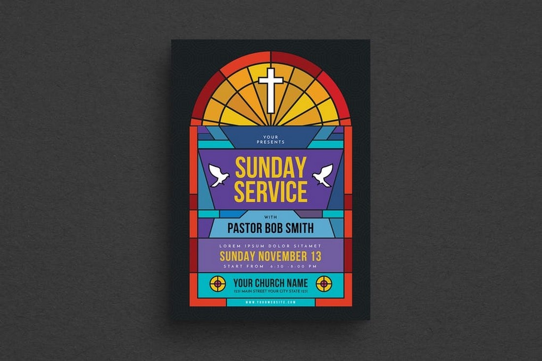 Sunday Service Church Flyer Template