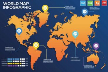 20+ Best World Map Templates for Designers (Free & Pro)