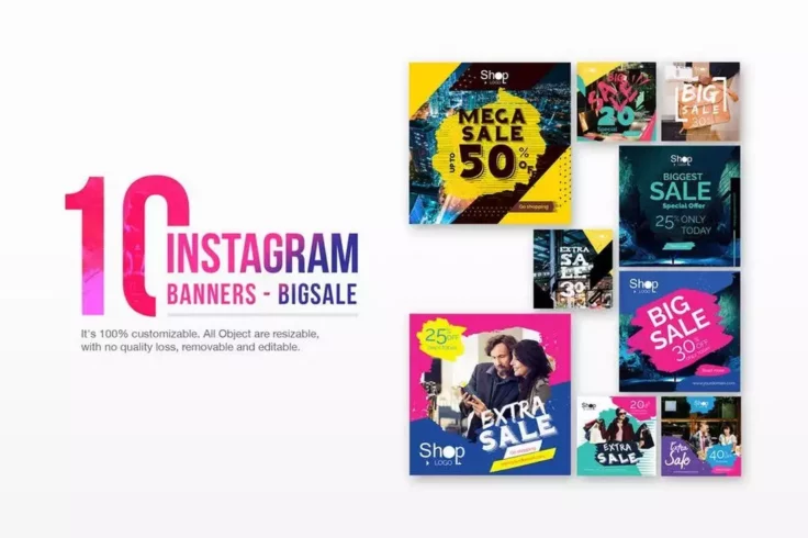 View Information about 10 Instagram Post Banners for Big Sales