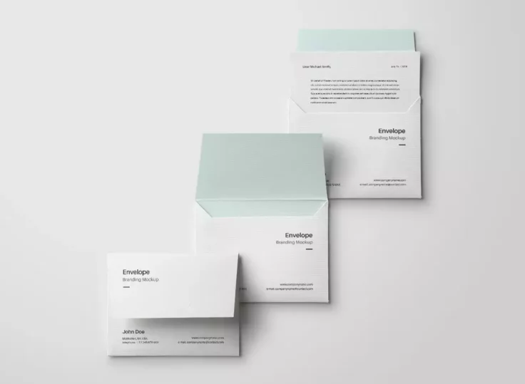 View Information about 3 Minimal Envelope Mockups