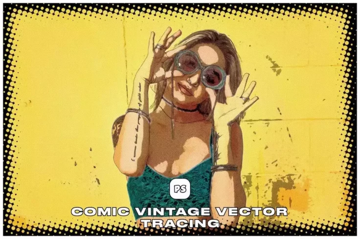 View Information about Comic Vintage Vector Tracing Cartoon PS Action