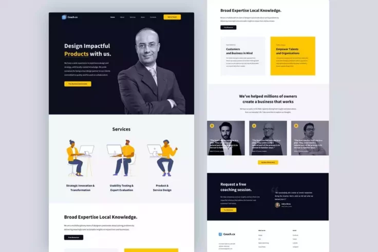View Information about CX Consultant Landing Page Sketch Template