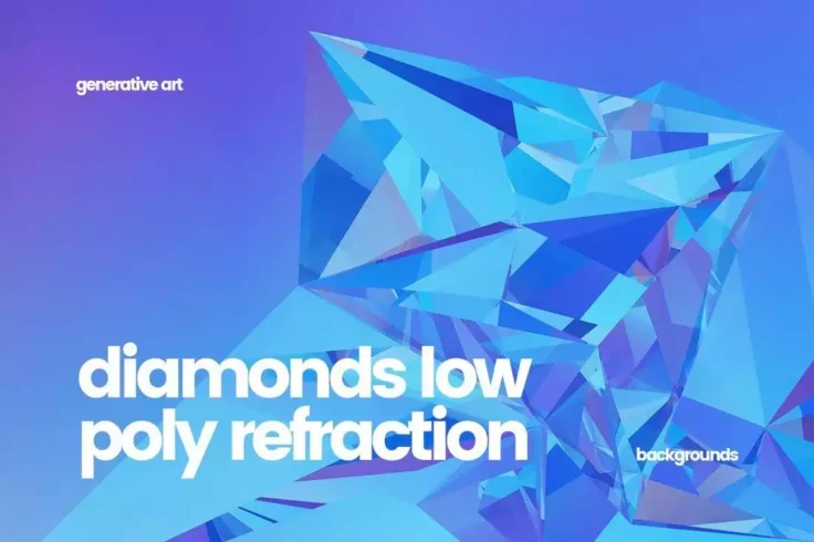 View Information about Diamonds Low Poly Refraction Backgrounds