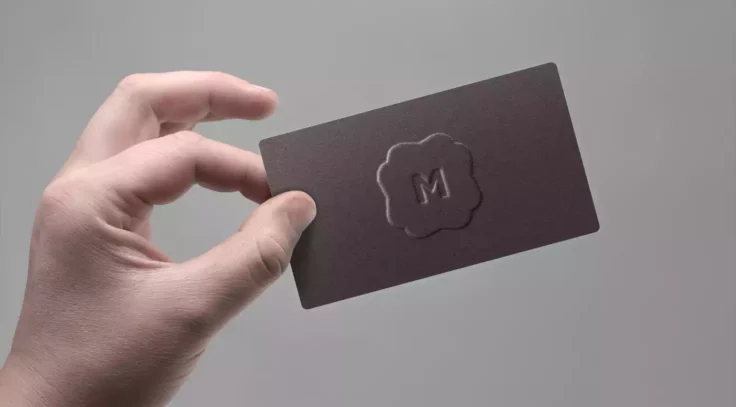 View Information about Hand Held Business Card Mockup