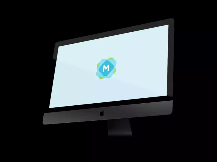View Information about iMac Pro Dark Isolated Mockup