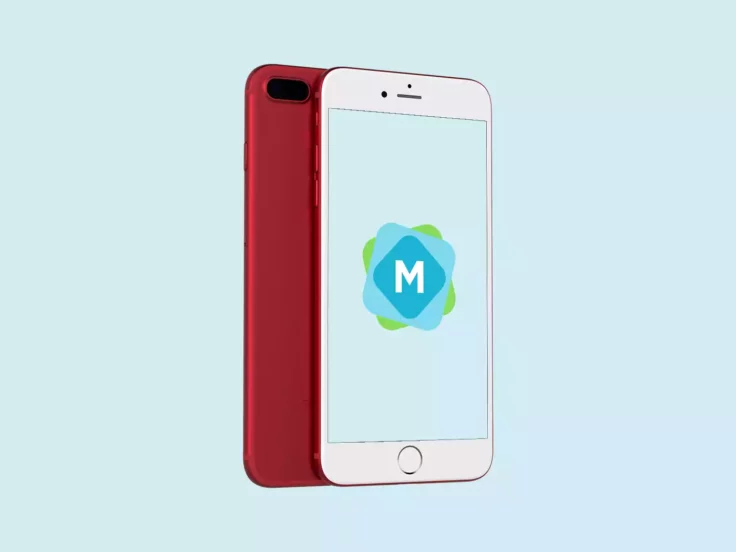 View Information about Product Red iPhone Mockup