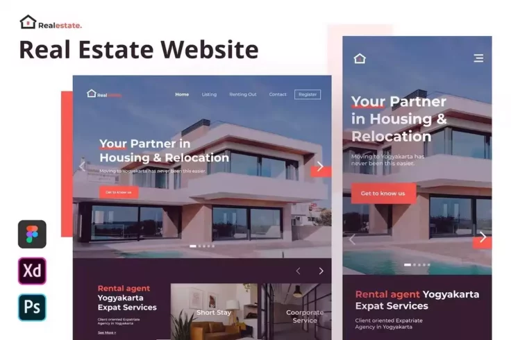 View Information about Real Estate Website Template Kit for Figma