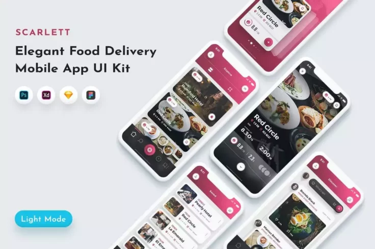 View Information about Scarlett Food App UI Kit for Adobe XD