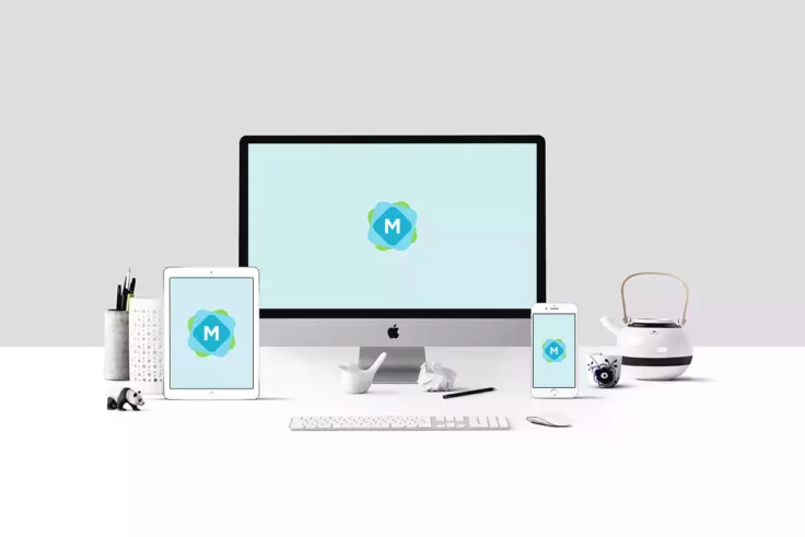 View Information about Stylish Workspace Mockup PSD