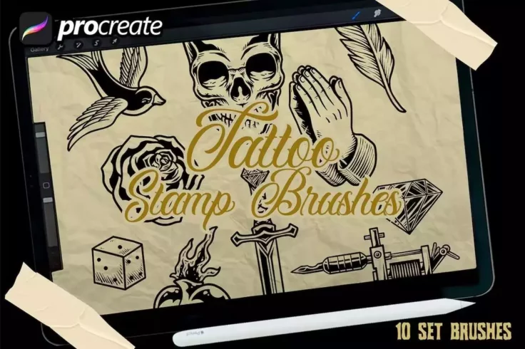 View Information about Tattoo Ornament Stamp Brushes for Procreate