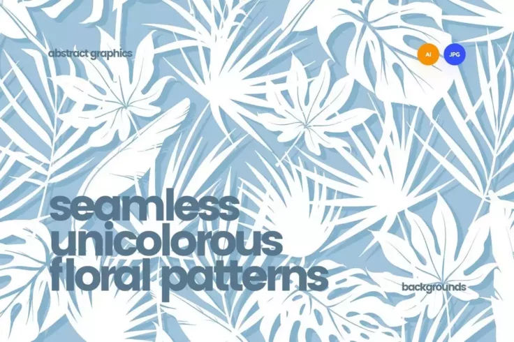 View Information about Unicolorous Seamless Floral Patterns & Backgrounds